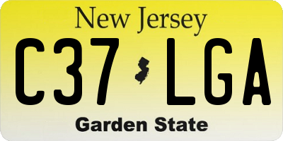 NJ license plate C37LGA