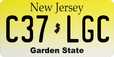 NJ license plate C37LGC