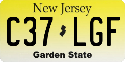 NJ license plate C37LGF