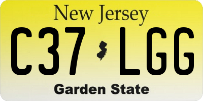 NJ license plate C37LGG