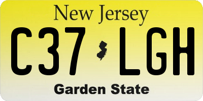 NJ license plate C37LGH
