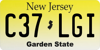 NJ license plate C37LGI