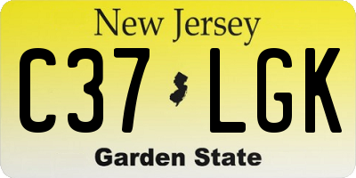 NJ license plate C37LGK