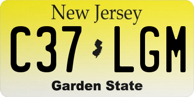 NJ license plate C37LGM