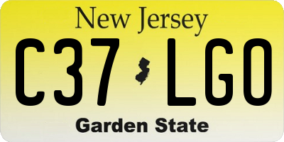 NJ license plate C37LGO