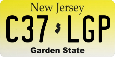 NJ license plate C37LGP