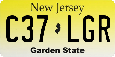 NJ license plate C37LGR