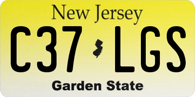NJ license plate C37LGS