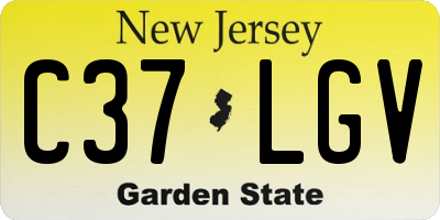 NJ license plate C37LGV