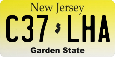 NJ license plate C37LHA