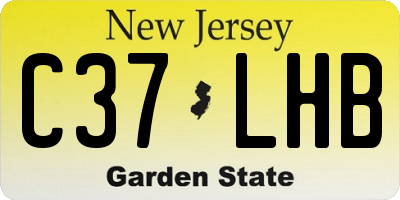 NJ license plate C37LHB