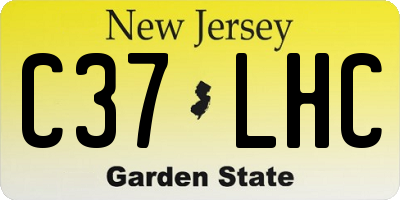 NJ license plate C37LHC