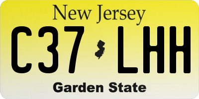 NJ license plate C37LHH