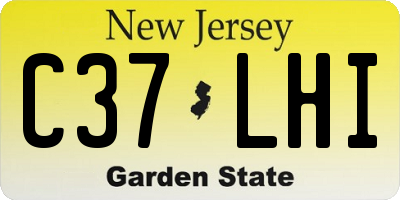 NJ license plate C37LHI