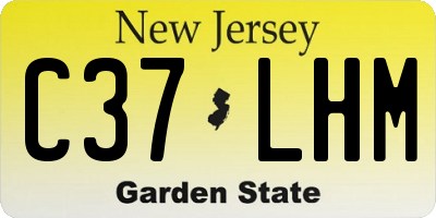 NJ license plate C37LHM