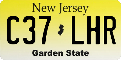 NJ license plate C37LHR