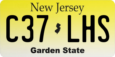 NJ license plate C37LHS