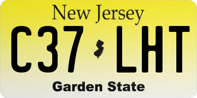 NJ license plate C37LHT