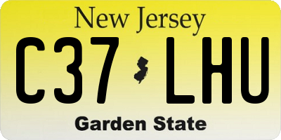 NJ license plate C37LHU