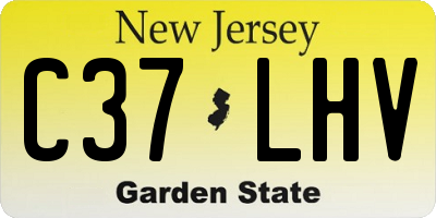 NJ license plate C37LHV