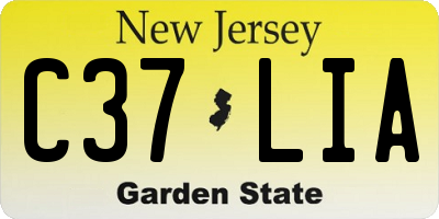 NJ license plate C37LIA