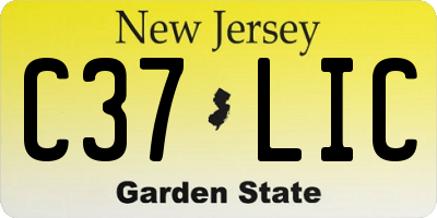 NJ license plate C37LIC