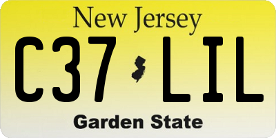 NJ license plate C37LIL