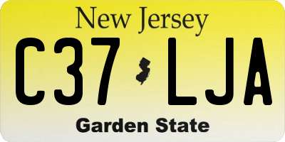 NJ license plate C37LJA