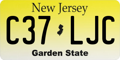NJ license plate C37LJC