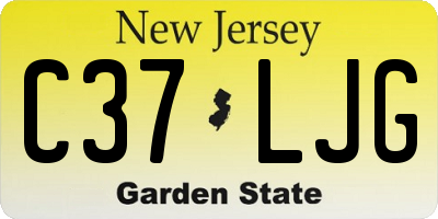 NJ license plate C37LJG