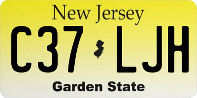 NJ license plate C37LJH