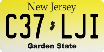 NJ license plate C37LJI