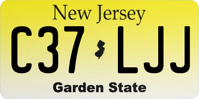 NJ license plate C37LJJ