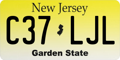 NJ license plate C37LJL