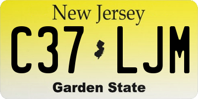 NJ license plate C37LJM