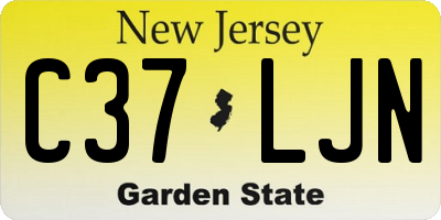 NJ license plate C37LJN