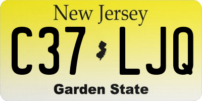 NJ license plate C37LJQ