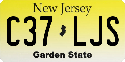 NJ license plate C37LJS
