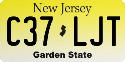 NJ license plate C37LJT