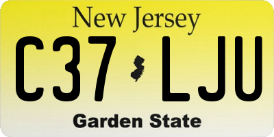 NJ license plate C37LJU