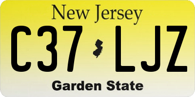 NJ license plate C37LJZ