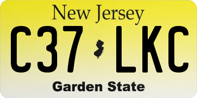 NJ license plate C37LKC