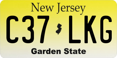 NJ license plate C37LKG