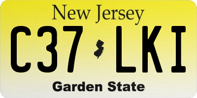 NJ license plate C37LKI