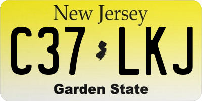 NJ license plate C37LKJ