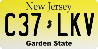 NJ license plate C37LKV