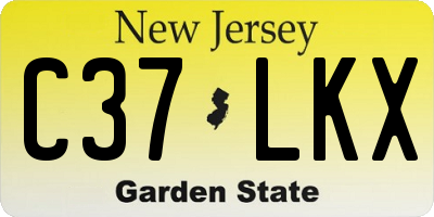 NJ license plate C37LKX
