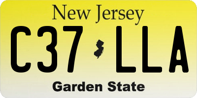 NJ license plate C37LLA