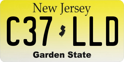 NJ license plate C37LLD
