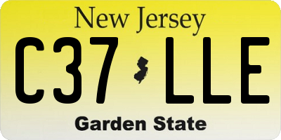 NJ license plate C37LLE